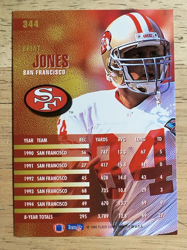 1995 Fleer #344 Brent Jones
