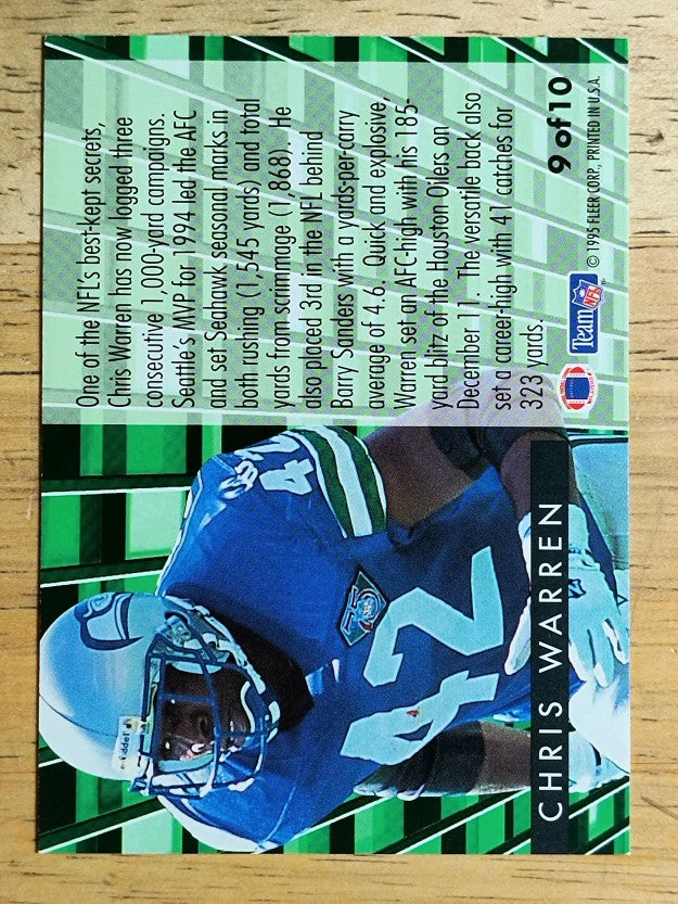 1995 Fleer Gridiron Leaders #9 Chris Warren