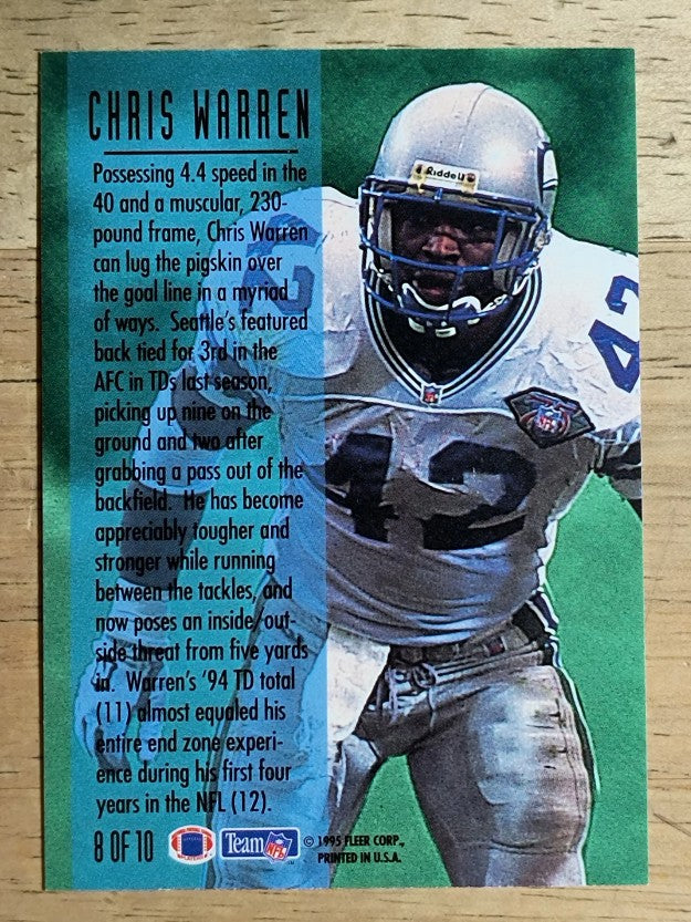 1995 Fleer TD Sensations #8 Chris Warren