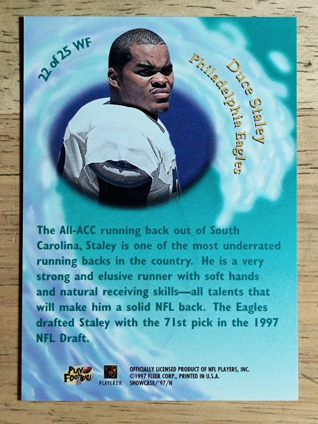 1997 Flair Showcase Wave of the Future #WF22 Duce Staley (EXMT)