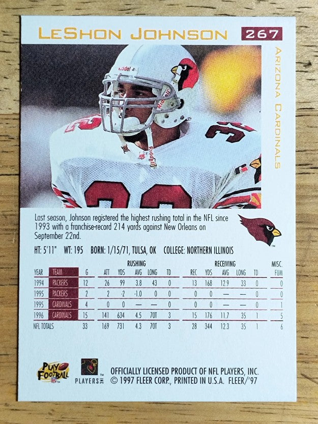 1997 Fleer #267 LeShon Johnson