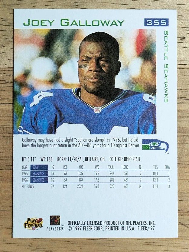 1997 Fleer #355 Joey Galloway
