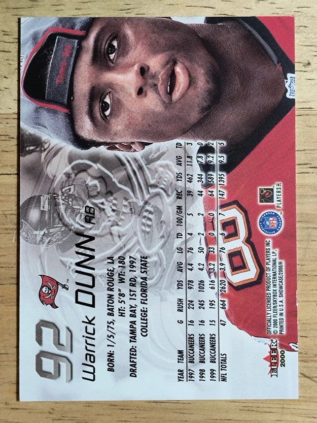 2000 Fleer Showcase #92 Warrick Dunn