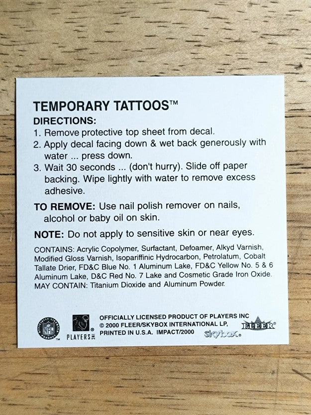 2000 Impact Team Tattoos #15 49ers