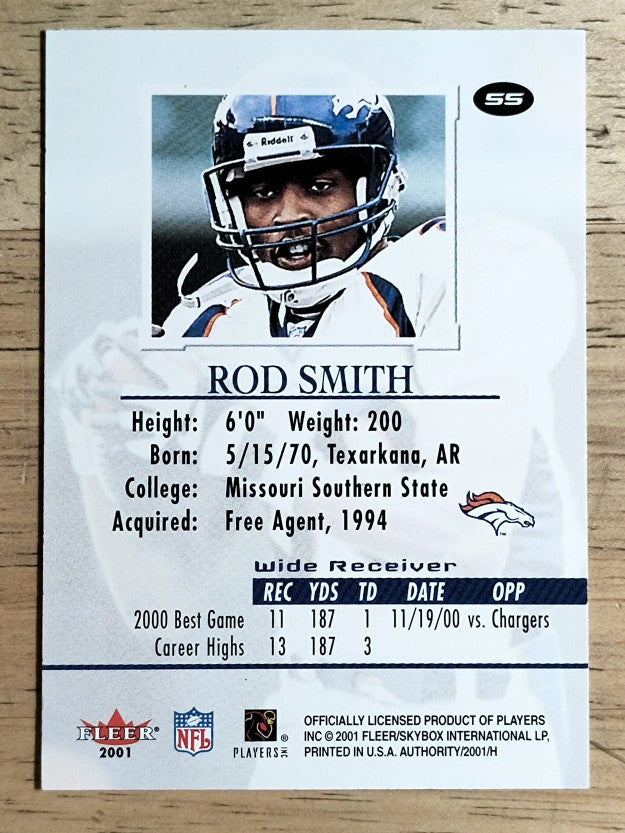 2001 Fleer Authority #55 Rod Smith