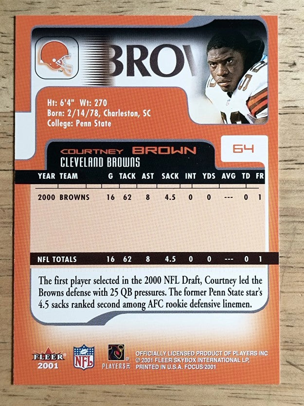 2001 Fleer Focus #64 Courtney Brown