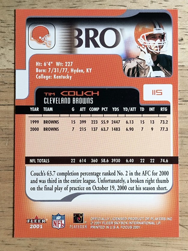 2001 Fleer Focus #115 Tim Couch