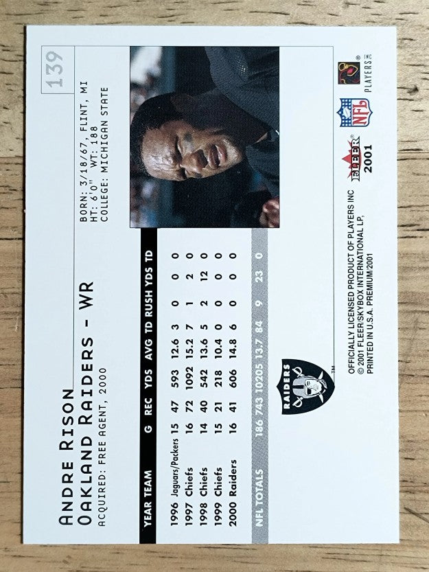 2001 Fleer Premium #139 Andre Rison