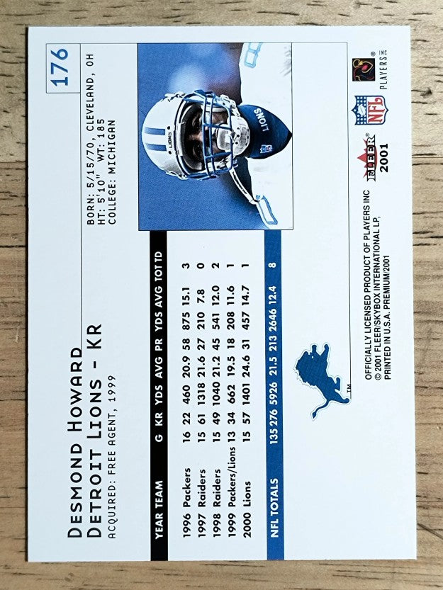 2001 Fleer Premium #176 Desmond Howard
