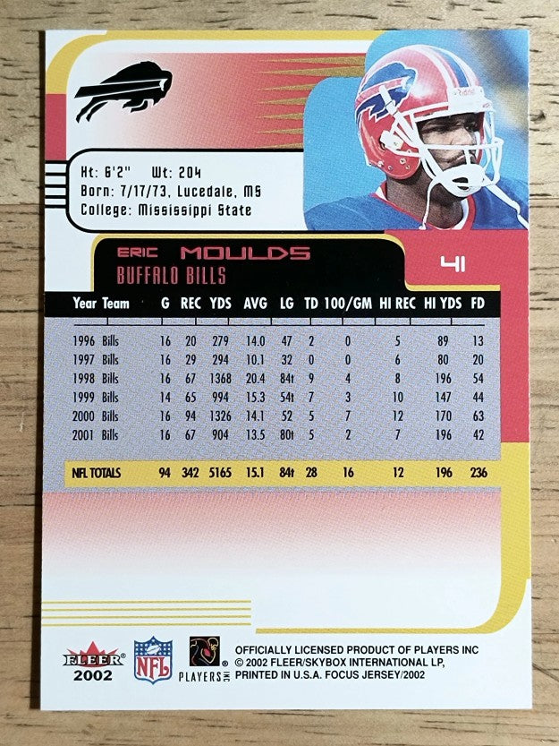 2002 Fleer Focus JE #41 Eric Moulds