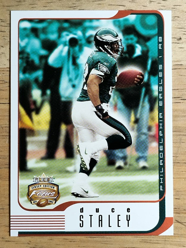 2002 Fleer Focus JE #83 Duce Staley