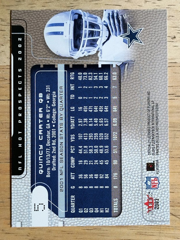 2002 Hot Prospects #5 Quincy Carter
