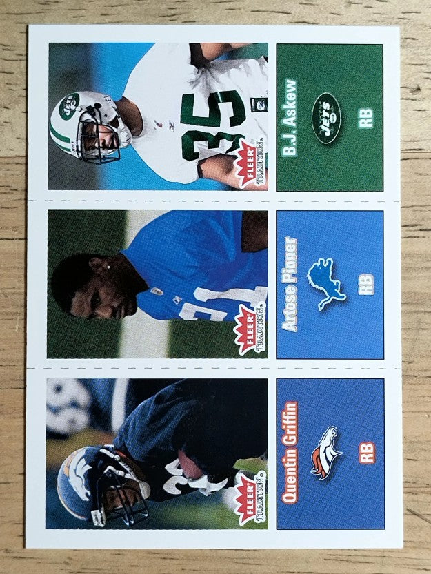 2003 Fleer Tradition #286 Quentin Griffin RC/Artose Pinner RC/B.J. Askew RC