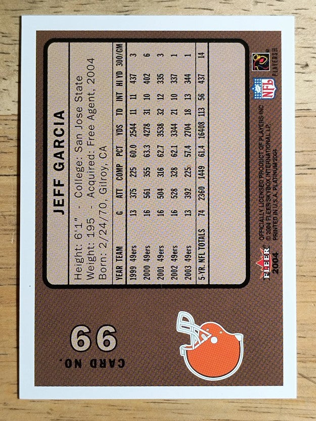 2004 Fleer Platinum #99 Jeff Garcia