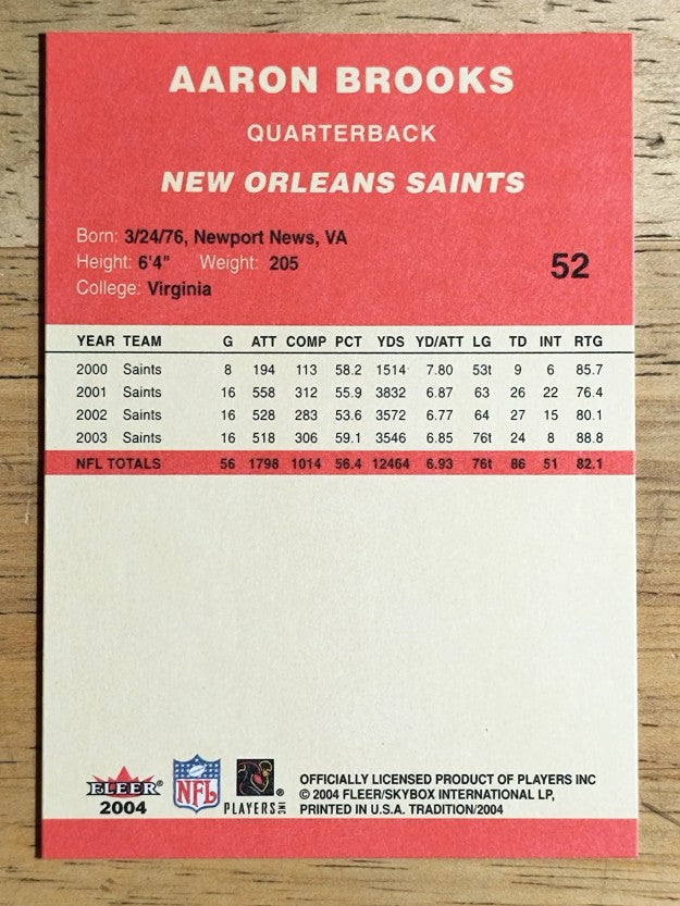 2004 Fleer Tradition #52 Aaron Brooks