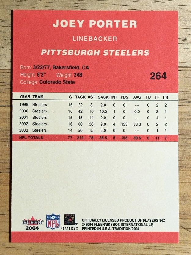 2004 Fleer Tradition #264 Joey Porter