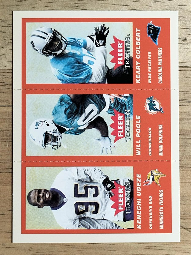 2004 Fleer Tradition #354 Kenechi Udeze RC/Will Poole RC/Keary Colbert RC