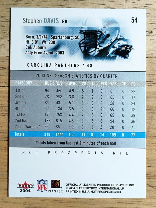 2004 Hot Prospects #54 Stephen Davis