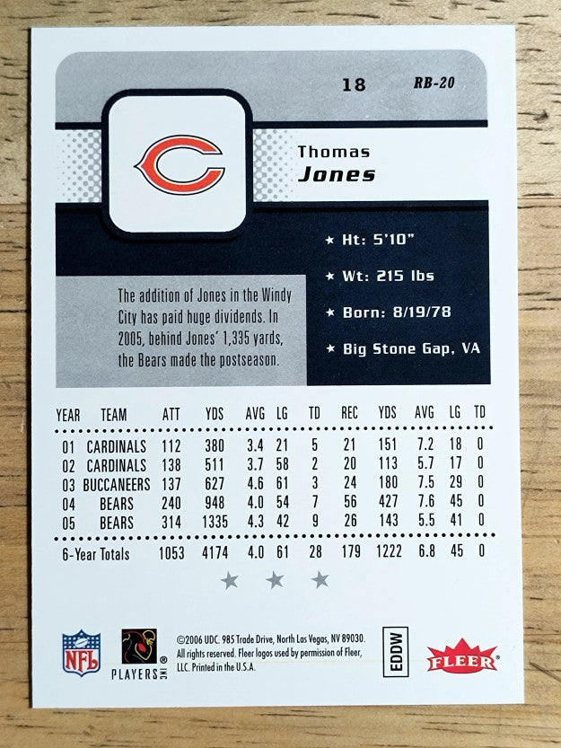 2006 Fleer #18 Thomas Jones