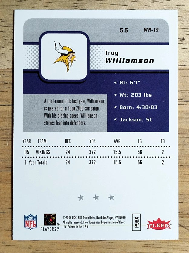 2006 Fleer #55 Troy Williamson