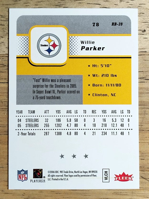 2006 Fleer #78 Willie Parker
