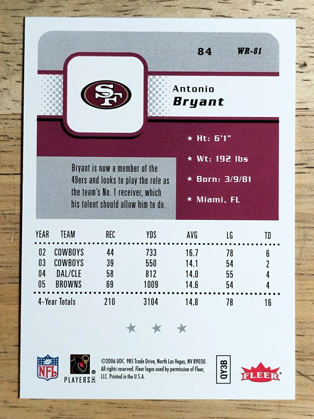2006 Fleer #84 Antonio Bryant
