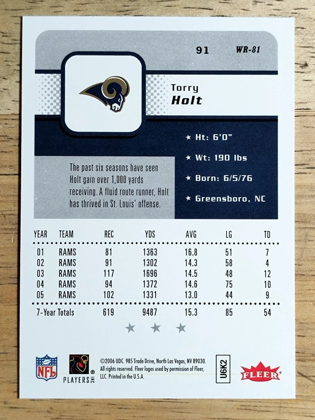 2006 Fleer #91 Torry Holt