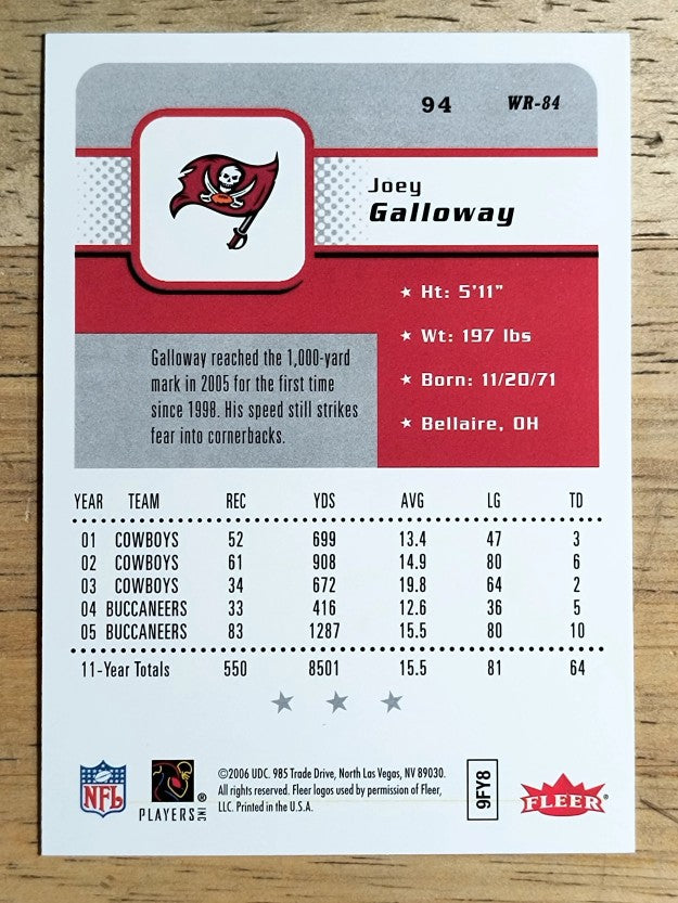 2006 Fleer #94 Joey Galloway