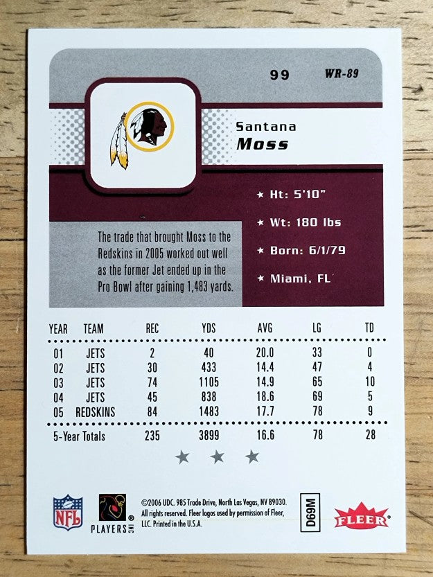 2006 Fleer #99 Santana Moss