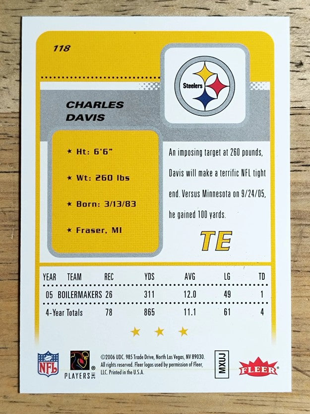 2006 Fleer #118 Charles Davis RC