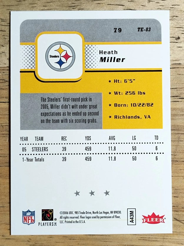 2006 Fleer Silver #79 Heath Miller