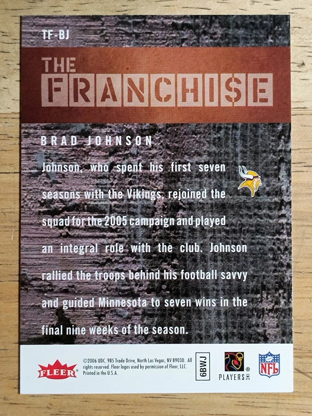 2006 Fleer The Franchise #TFBJ Brad Johnson