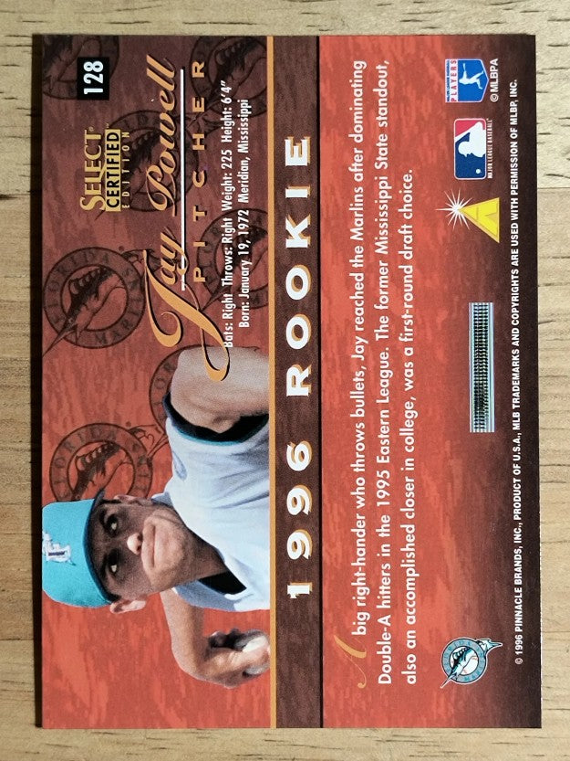 1996 Select Certified Certified Red #128 Jay Powell