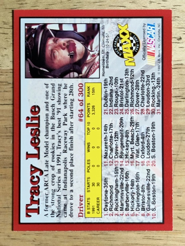 1992 Maxx Red #64 Tracy Leslie