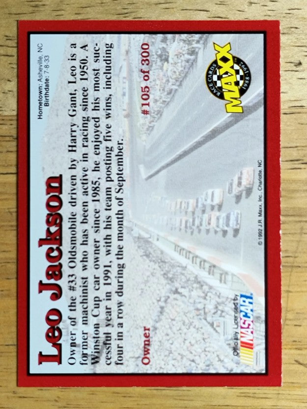 1992 Maxx Red #105 Leo Jackson