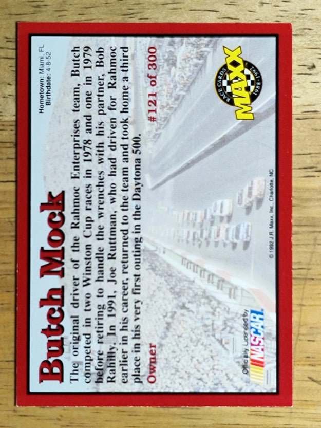 1992 Maxx Red #121 Butch Mock