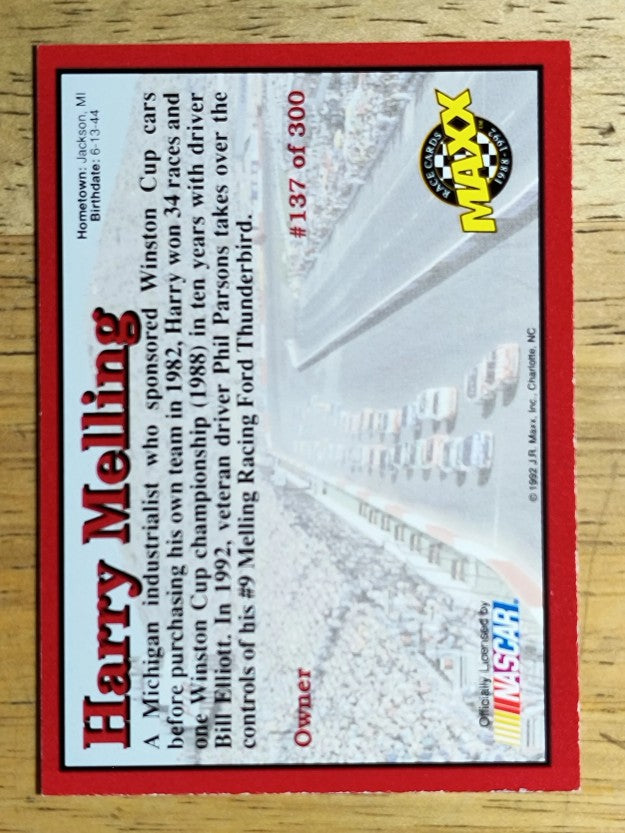 1992 Maxx Red #137 Harry Melling