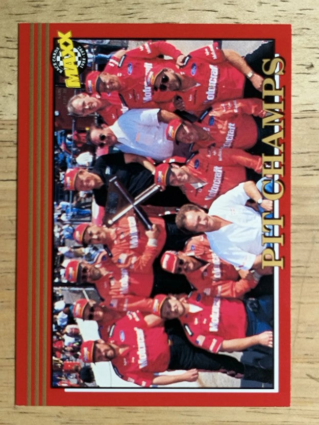 1992 Maxx Red #147 Morgan Shepherd w/Crew/Pit Crew Champs