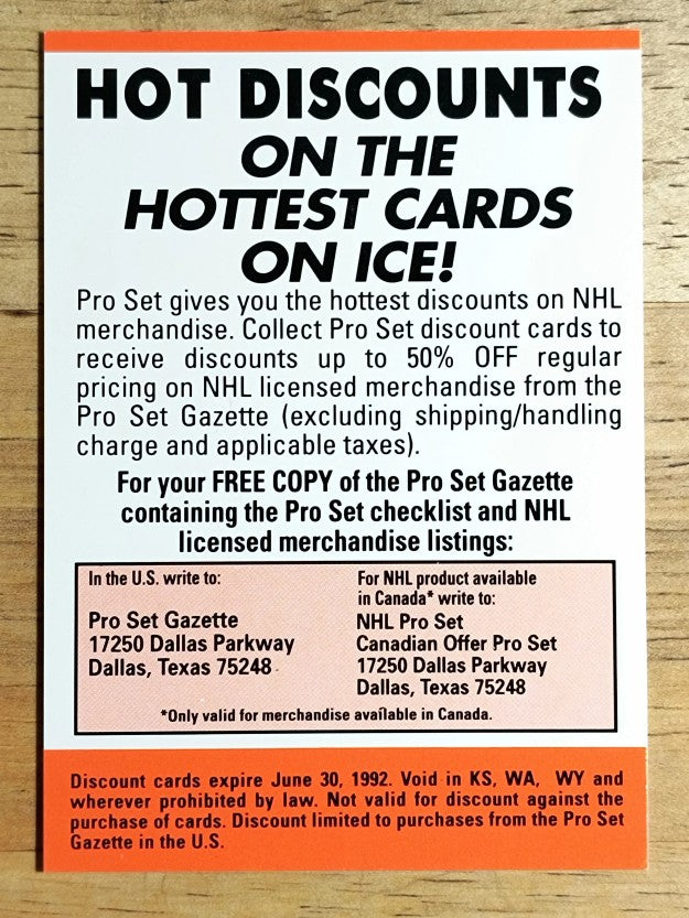 1990-91 Pro Set Discount #NNO The Hottest Discount