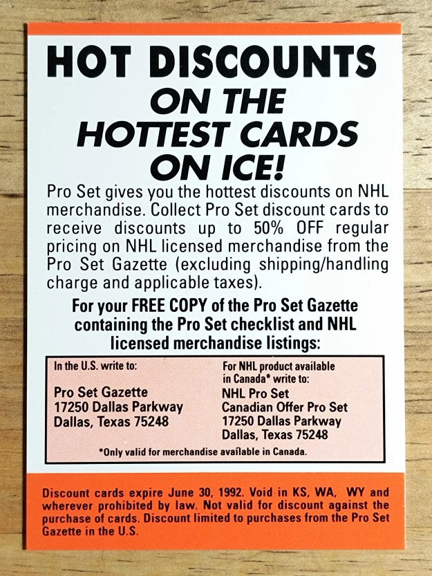 1990-91 Pro Set Discount #NNO The Hottest Discount