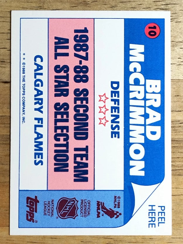 1988-89 Topps Sticker Inserts #10 Brad McCrimmon