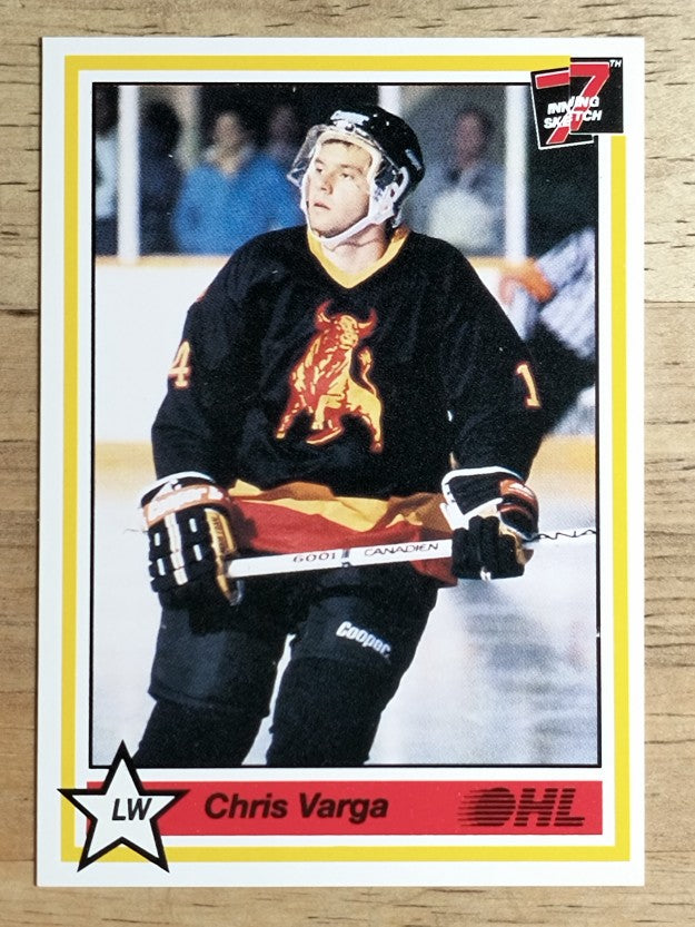 1990-91 7th Inning Sketch OHL #21 Chris Varga