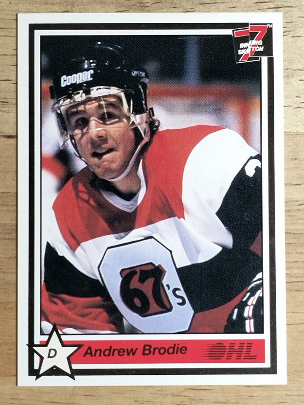 1990-91 7th Inning Sketch OHL #79 Andrew Brodie