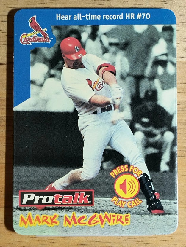 1998-00 Protalk Talking Cards #2 Mark McGwire/70th homer/DOES NOT WORK (EXMT)