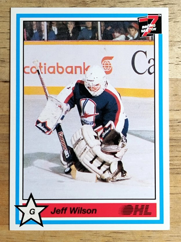 1990-91 7th Inning Sketch OHL #196 Jeff Wilson