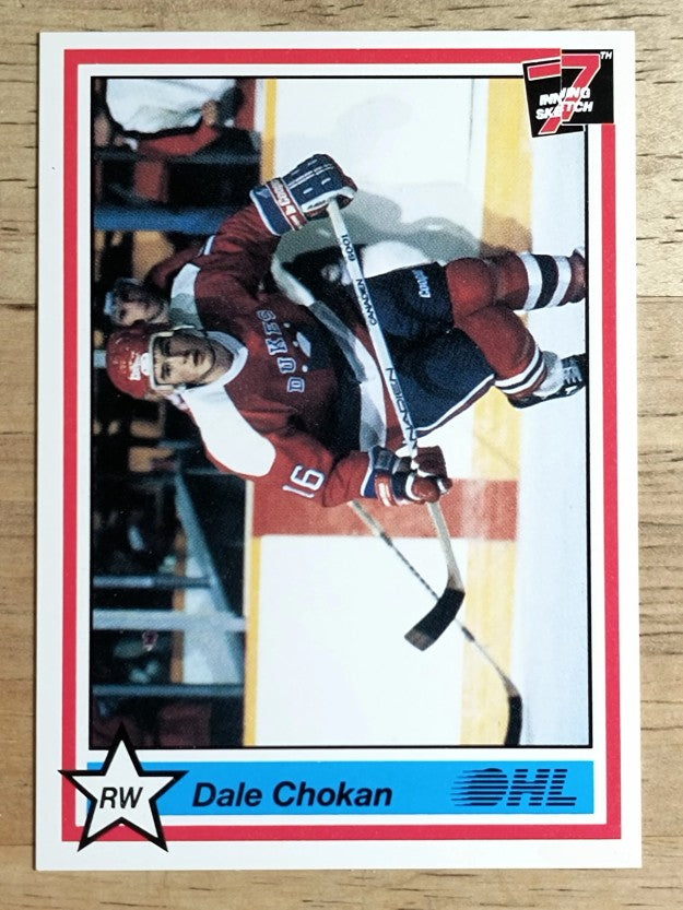 1990-91 7th Inning Sketch OHL #205 Dale Chokan