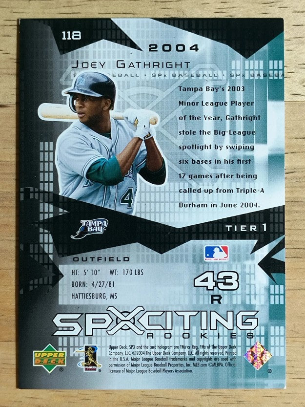 2004 SPx #118 Joey Gathright T1 RC /1599