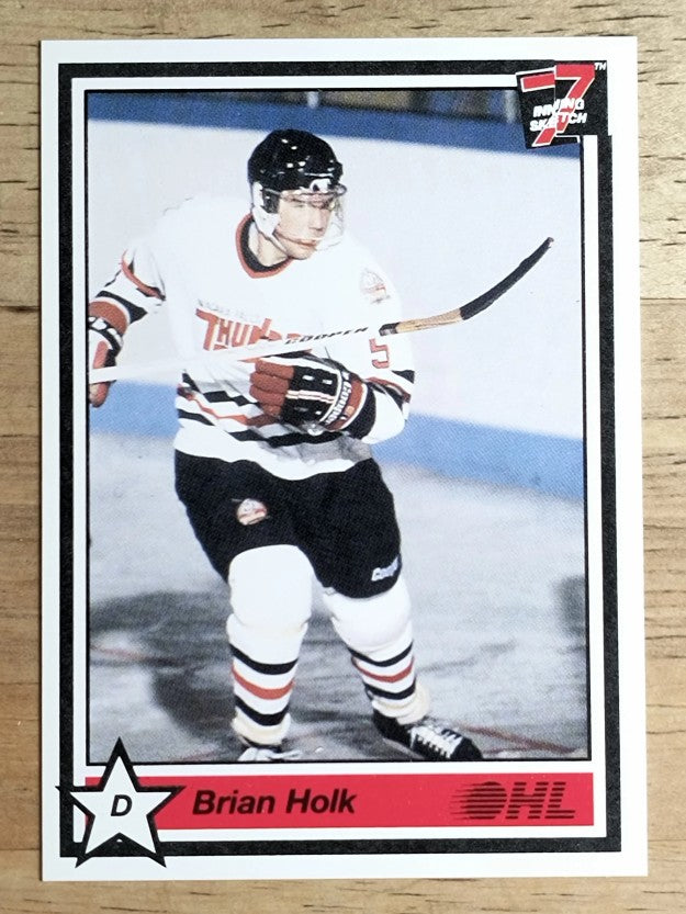 1990-91 7th Inning Sketch OHL #260 Brian Holk