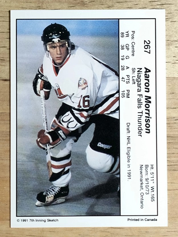 1990-91 7th Inning Sketch OHL #267 Aaron Morrison