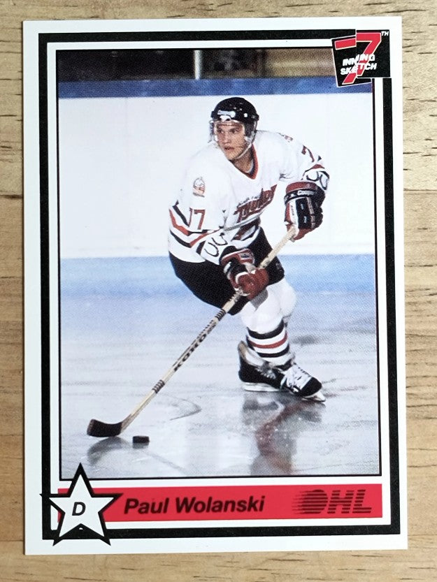 1990-91 7th Inning Sketch OHL #275 Paul Wolanski